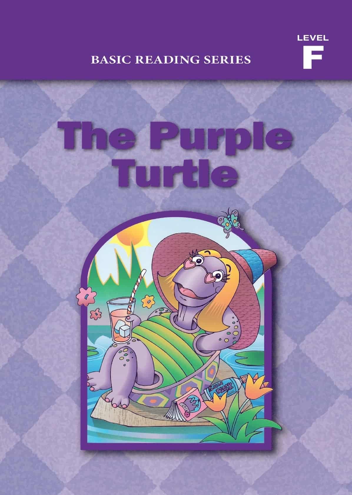 The book cover of BRS, Level F Reader, The Purple Turtle